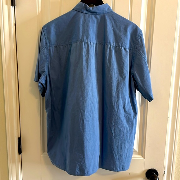 Banana Republic Large Light Blue Short Sleeve Shirt Button Down - Picture 3 of 6